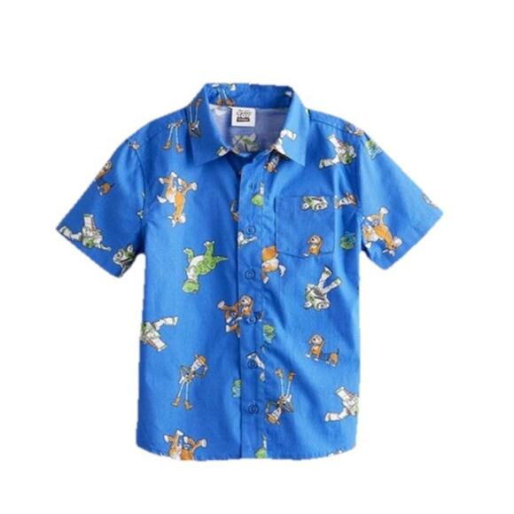Disney Toy Story Other - Pixar Disney Toy Story Button Up Shirt 3T Blue